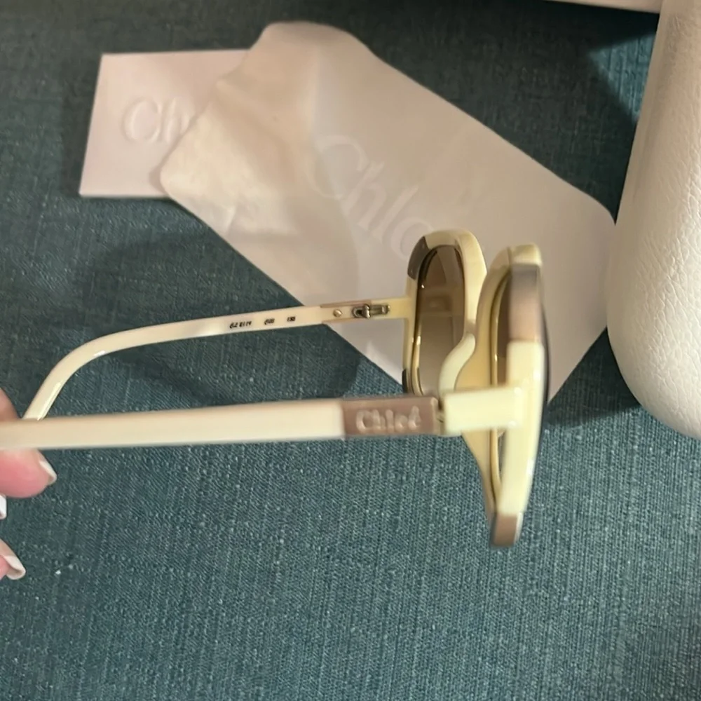 Chloe Cream Sunglasses Full Inclusion NWT - Picture 5 of 11